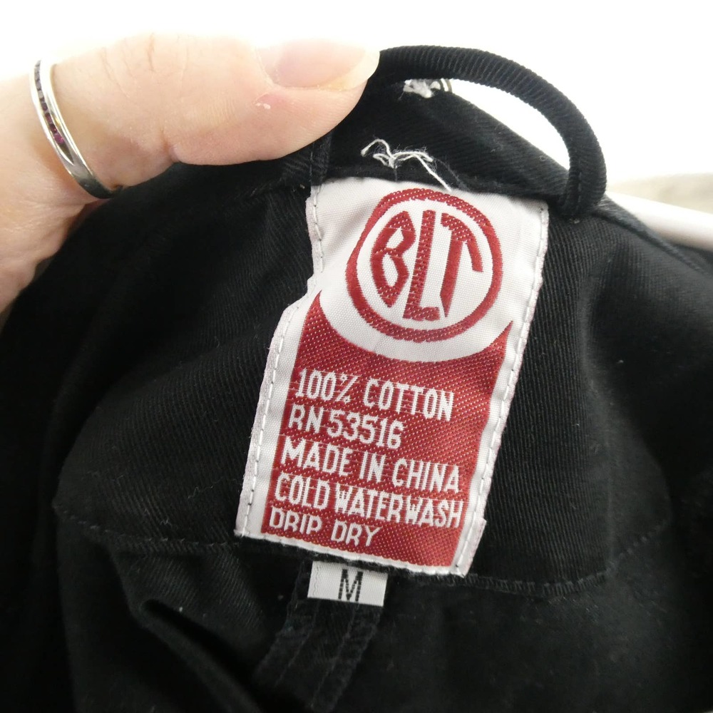Black Men's Jacket with White Accents - Picture 3 of 7